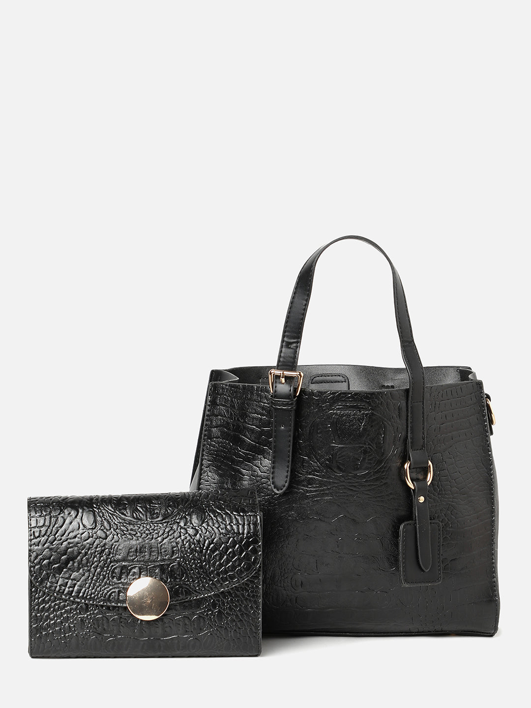 Phantom Black Handbag Set - Shop authentic Indian Women's Fashion by Haute Sauce