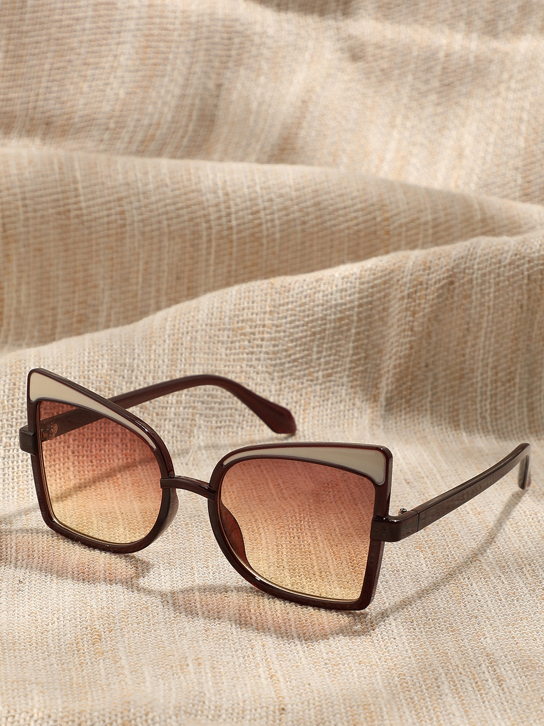 Brown Oversized Sunglass - Shop authentic Indian Women's Fashion by Haute Sauce
