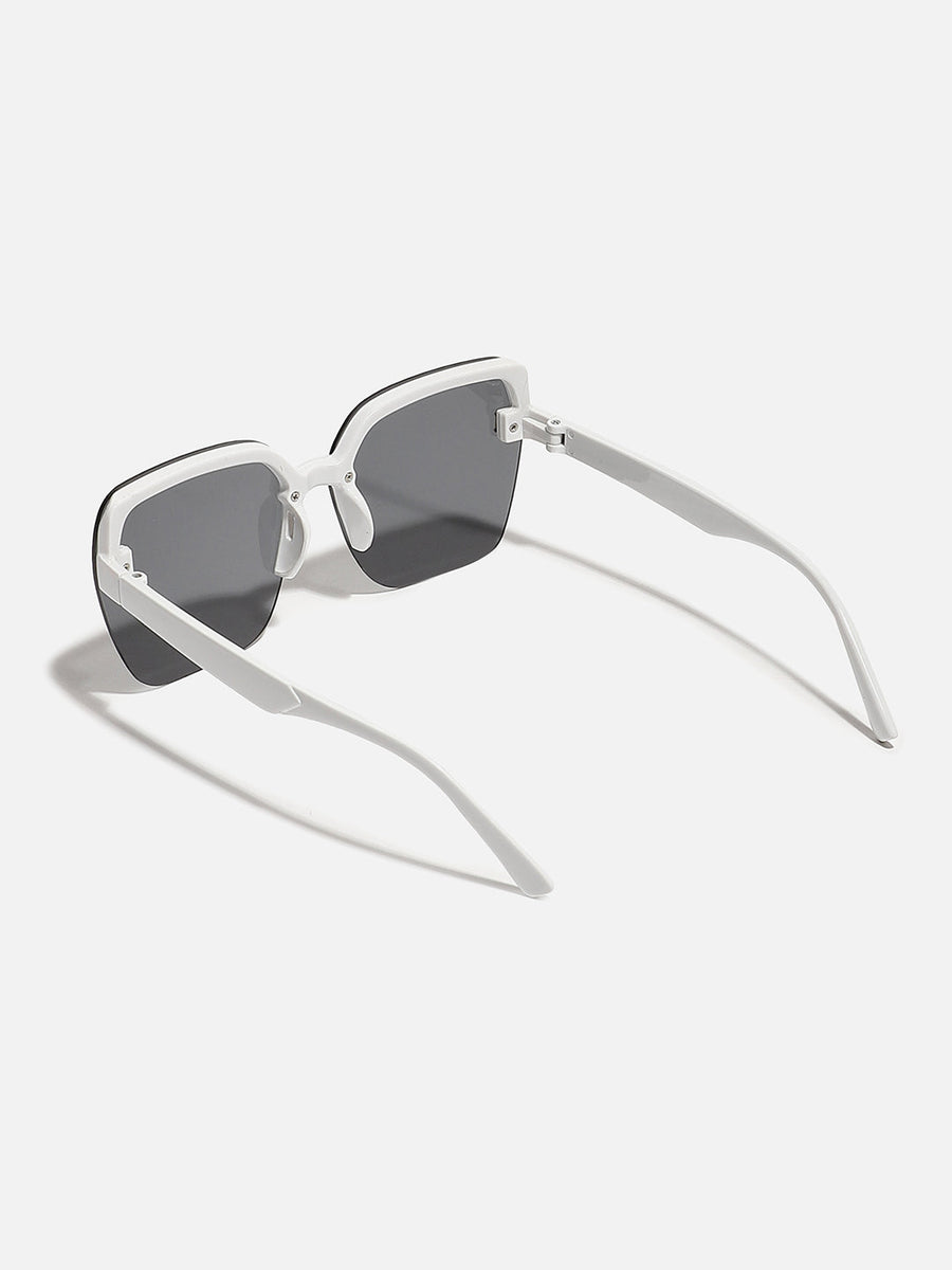 Tinted Lens Black & White Frame Oversized Sunglass - Shop authentic Indian Women's Fashion by Haute Sauce