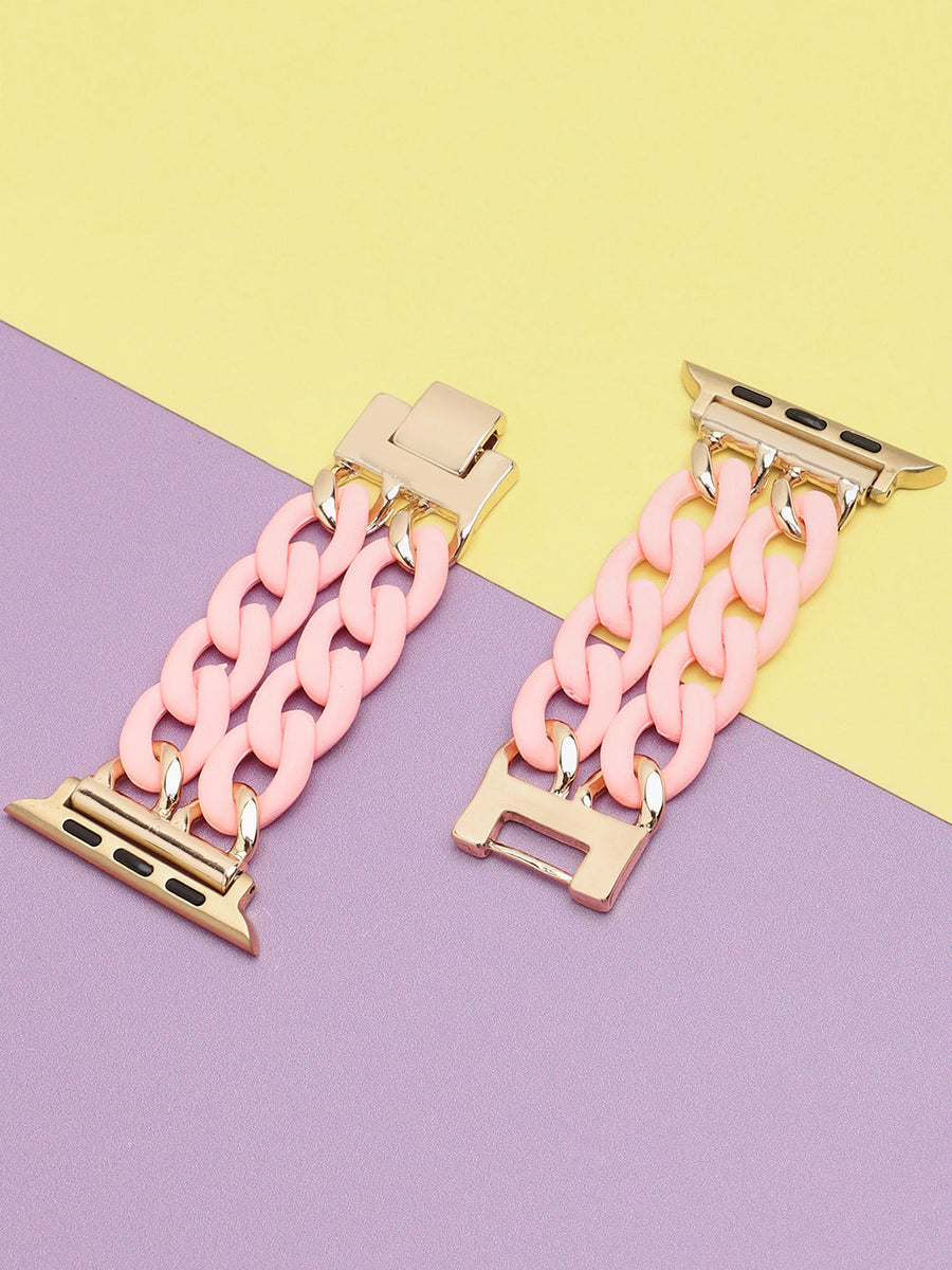 Pink Solid Apple Watch Straps - Shop authentic Indian Women's Fashion by Haute Sauce