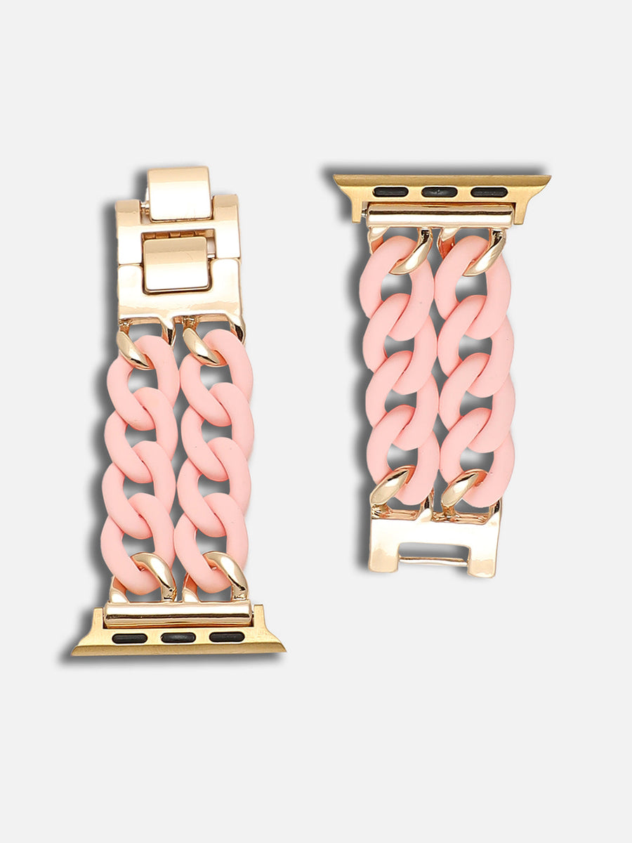 Pink Solid Apple Watch Straps - Shop authentic Indian Women's Fashion by Haute Sauce