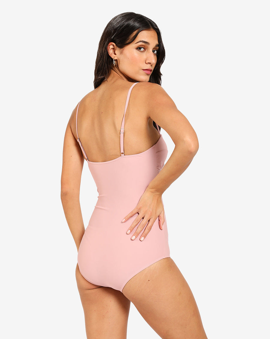 Pink Shoulder Strap Swimsuit - Shop authentic Indian Women's Fashion by Haute Sauce