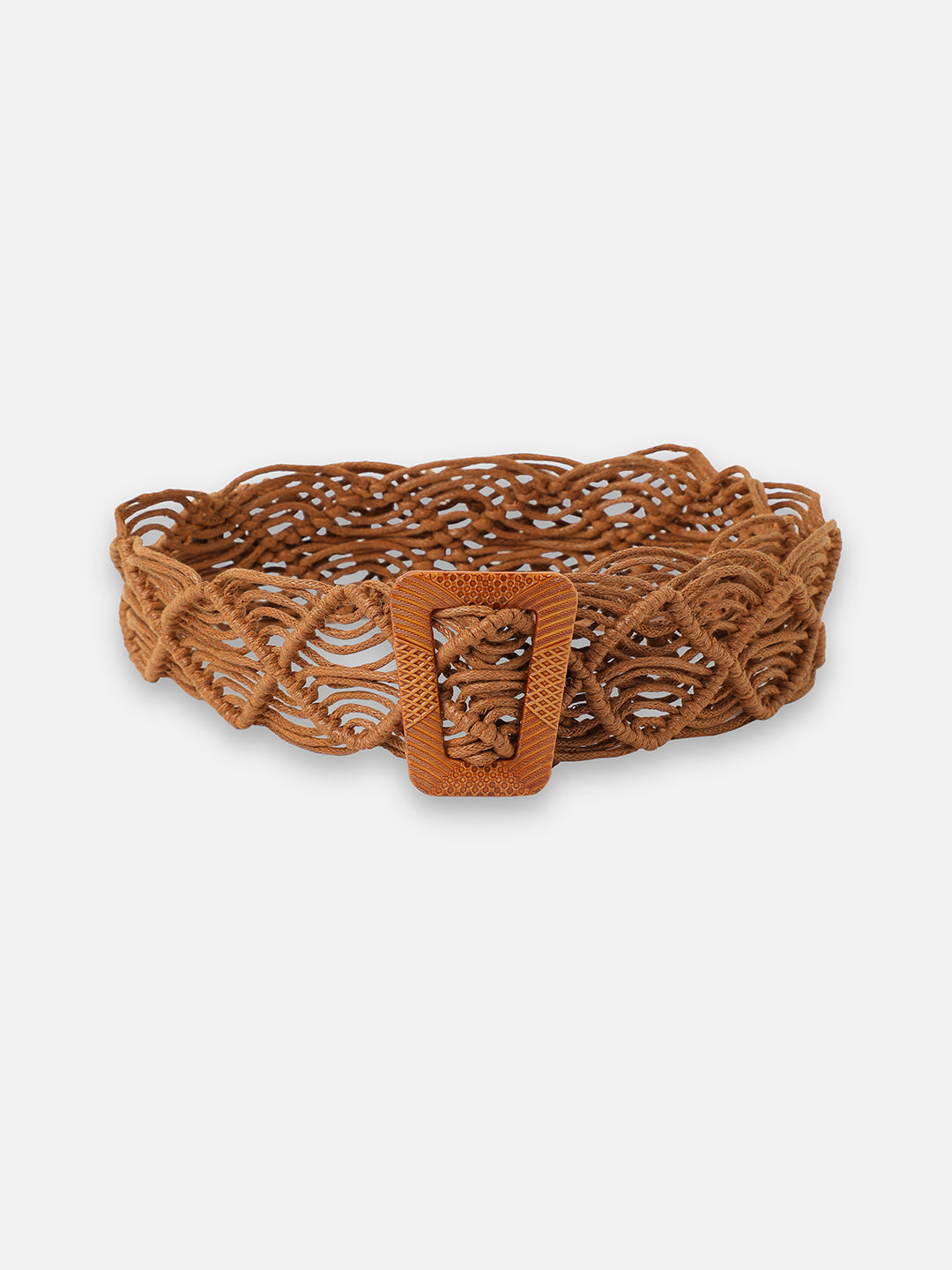 Tan Textured Waist Belt - Shop authentic Indian Women's Fashion by Haute Sauce