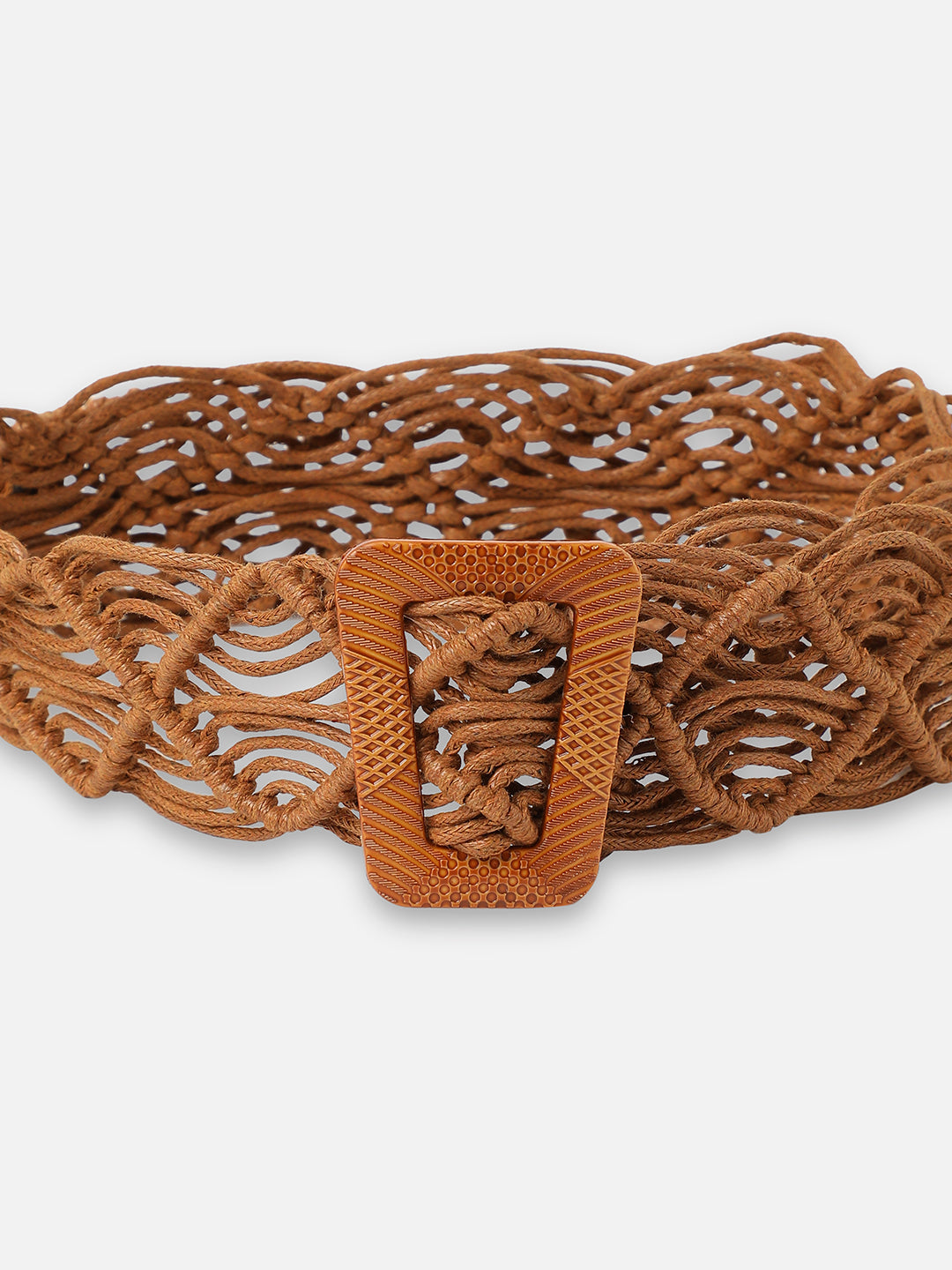 Tan Textured Waist Belt - Shop authentic Indian Women's Fashion by Haute Sauce