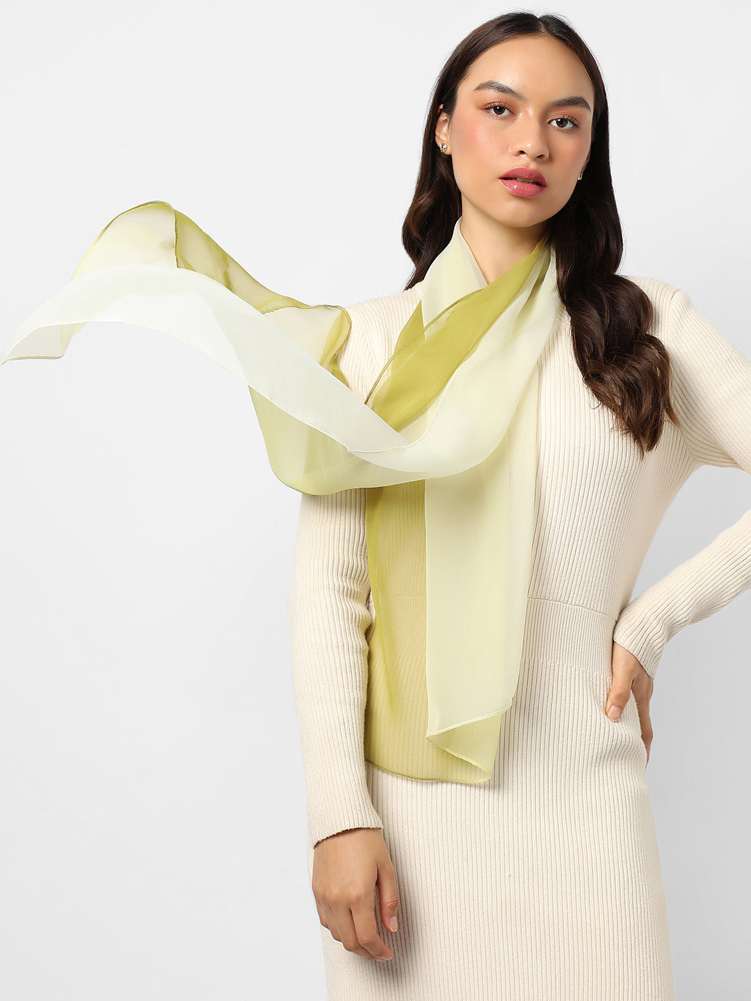 Olive Green Head Scarf - Shop authentic Indian Women's Fashion by Haute Sauce