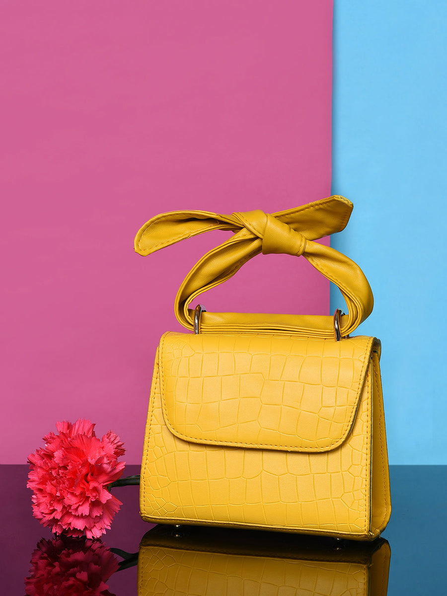 Fiorella Yellow Cross Body Bag - Shop authentic Indian Women's Fashion by Haute Sauce