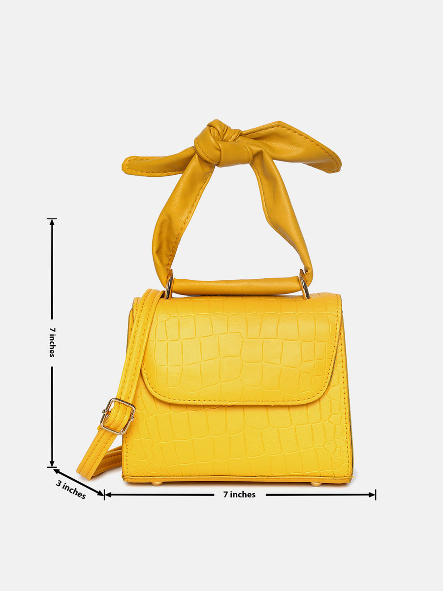 Fiorella Yellow Cross Body Bag - Shop authentic Indian Women's Fashion by Haute Sauce