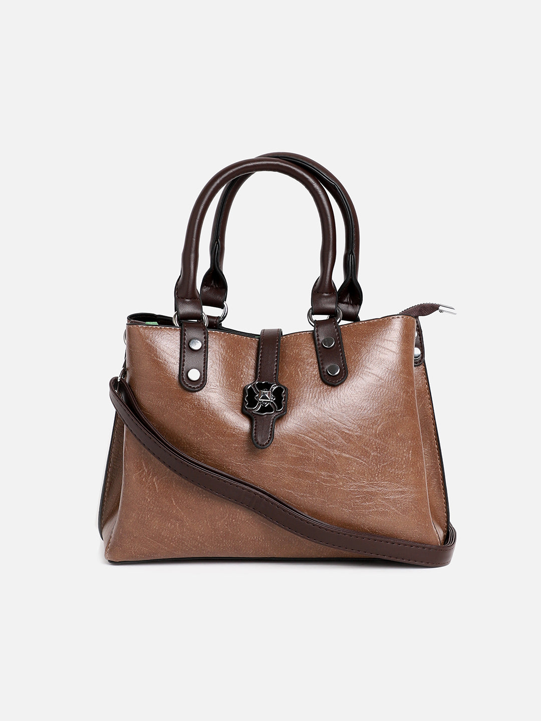 Perma Brown Tanned Handbag - Shop authentic Indian Women's Fashion by Haute Sauce