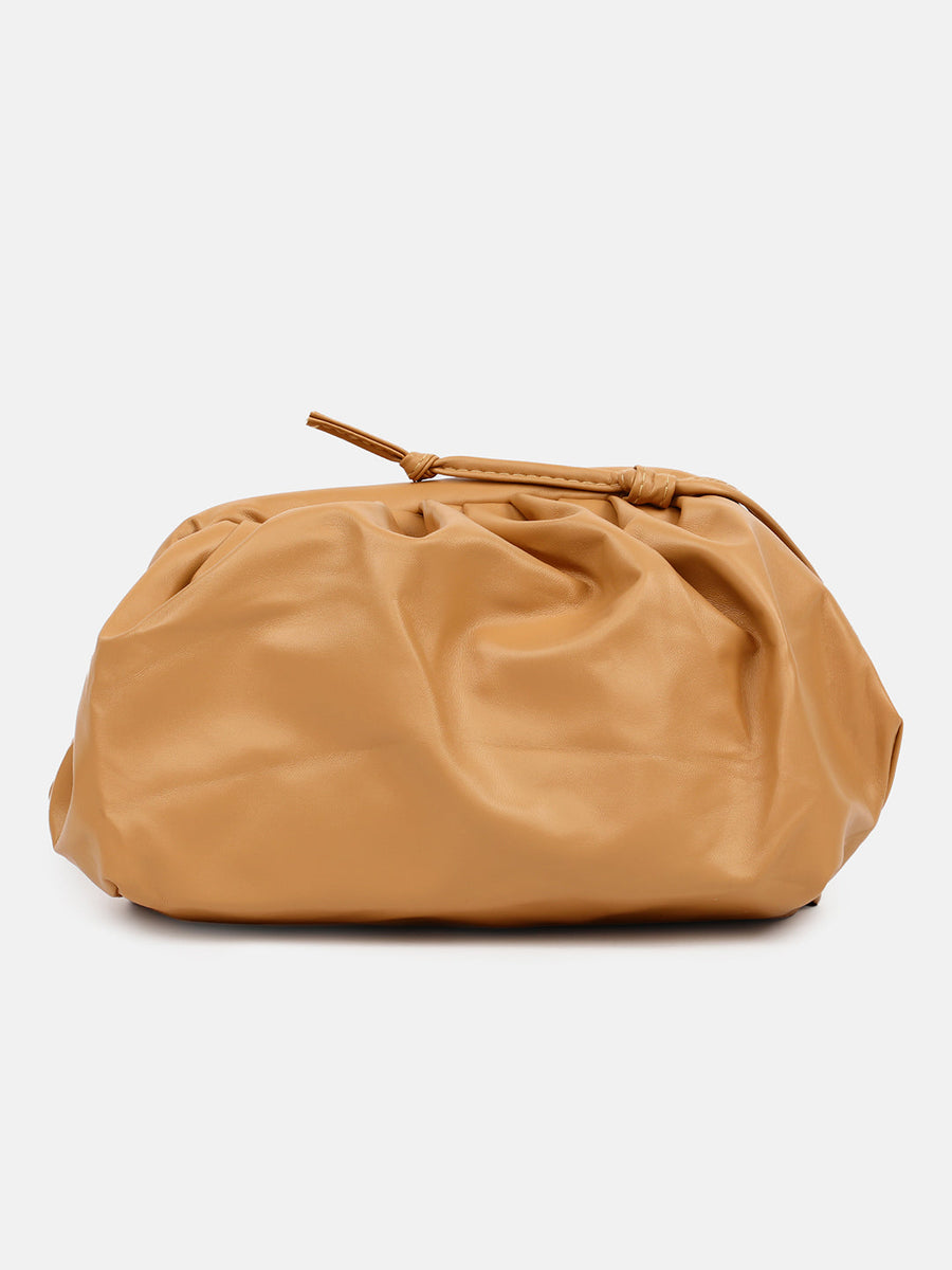 Warm-Hued Tan Brown Cross Body Bag - Shop authentic Indian Women's Fashion by Haute Sauce