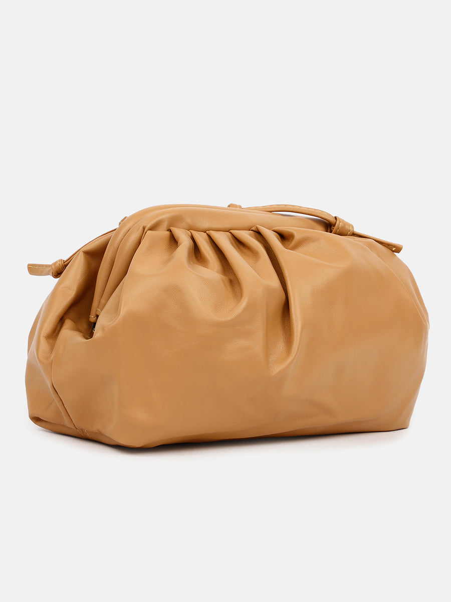 Warm-Hued Tan Brown Cross Body Bag - Shop authentic Indian Women's Fashion by Haute Sauce