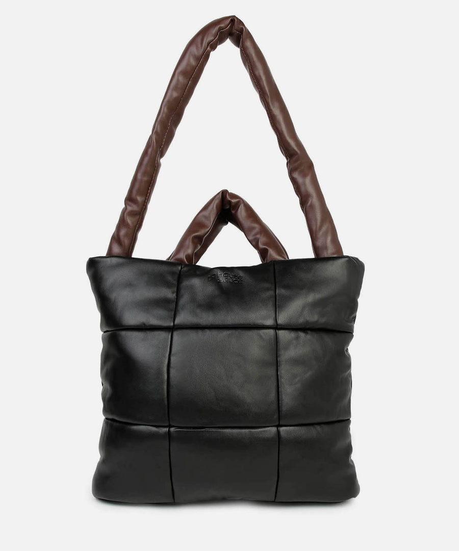 Mystical Quilted Black Tote Bag - Shop authentic Indian Women's Fashion by Haute Sauce