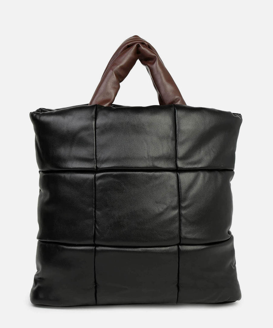 Mystical Quilted Black Tote Bag - Shop authentic Indian Women's Fashion by Haute Sauce