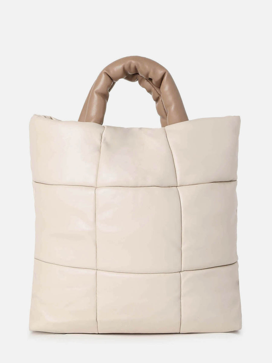 Tufted Treasure Beige Tote Bag - Shop authentic Indian Women's Fashion by Haute Sauce
