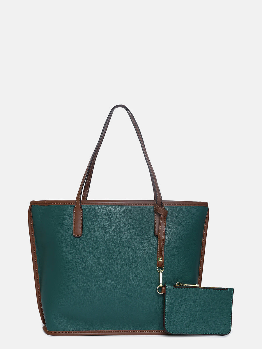 Green Glamour Tote Bag Set - Shop authentic Indian Women's Fashion by Haute Sauce