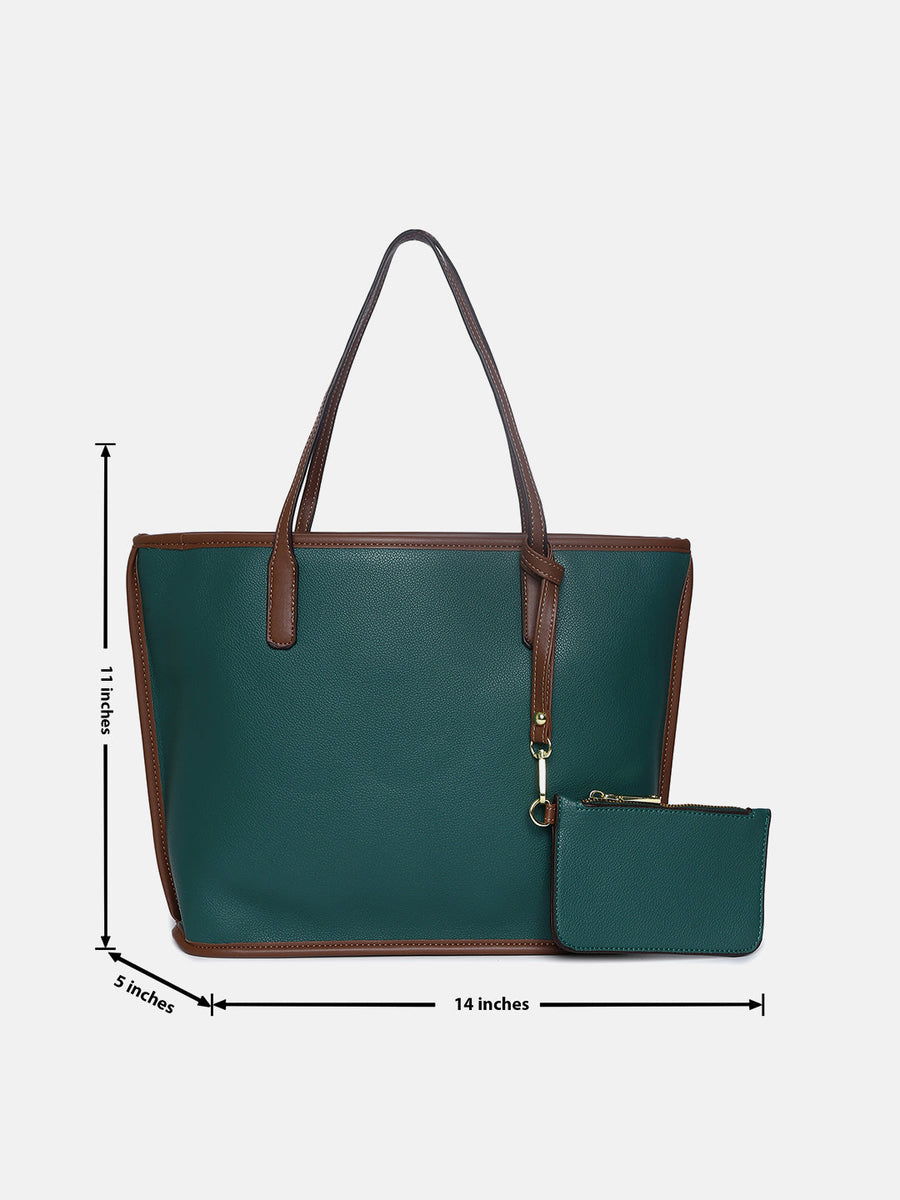 Green Glamour Tote Bag Set - Shop authentic Indian Women's Fashion by Haute Sauce
