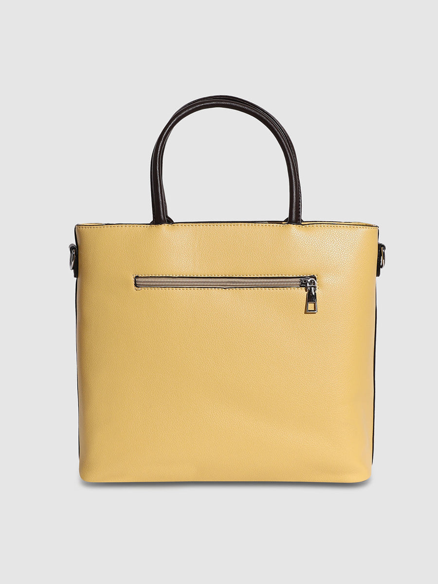Everyday Essential Tote Bag - Light Yellow - Shop authentic Indian Women's Fashion by Haute Sauce