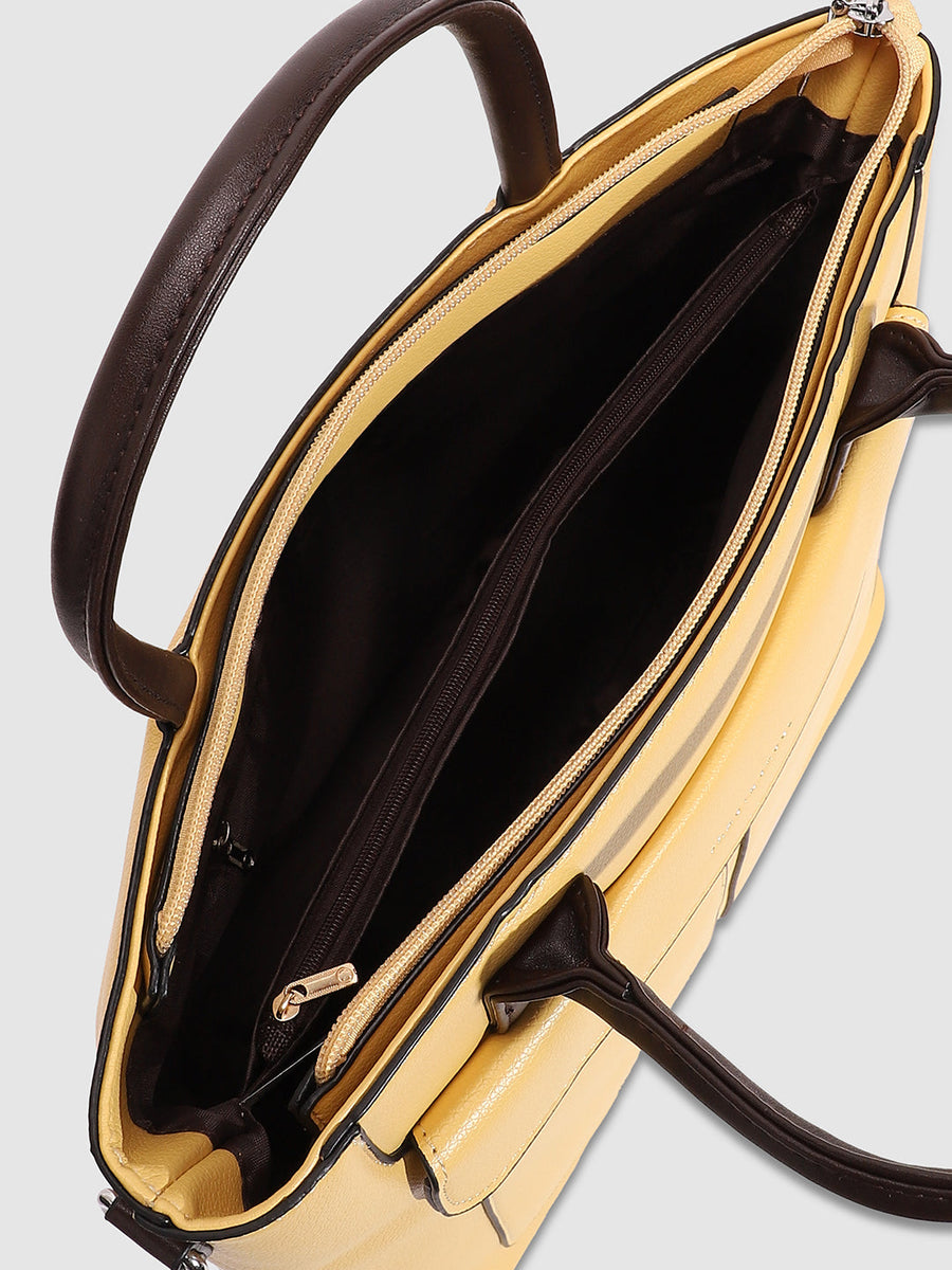 Everyday Essential Tote Bag - Light Yellow - Shop authentic Indian Women's Fashion by Haute Sauce