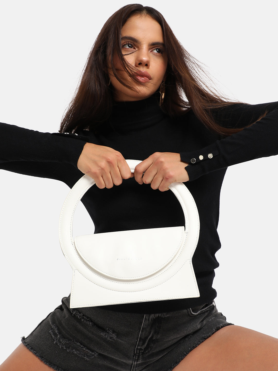 Halo Handbag - White - Shop authentic Indian Women's Fashion by Haute Sauce
