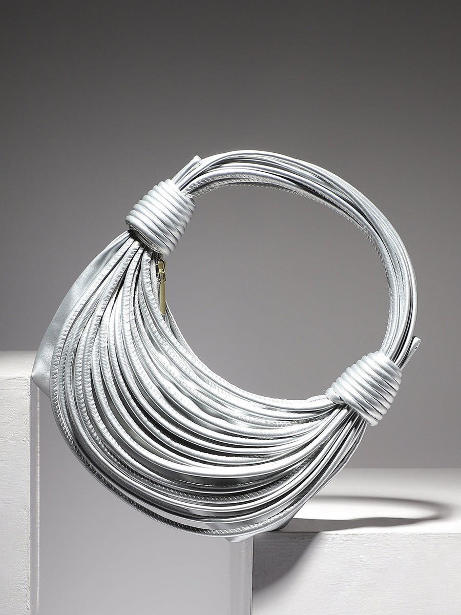 Wire Handbag - Silver - Shop authentic Indian Women's Fashion by Haute Sauce