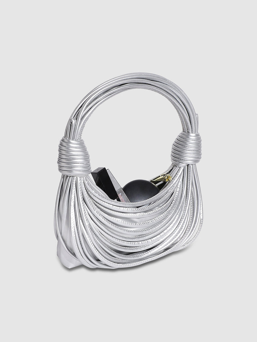 Wire Handbag - Silver - Shop authentic Indian Women's Fashion by Haute Sauce