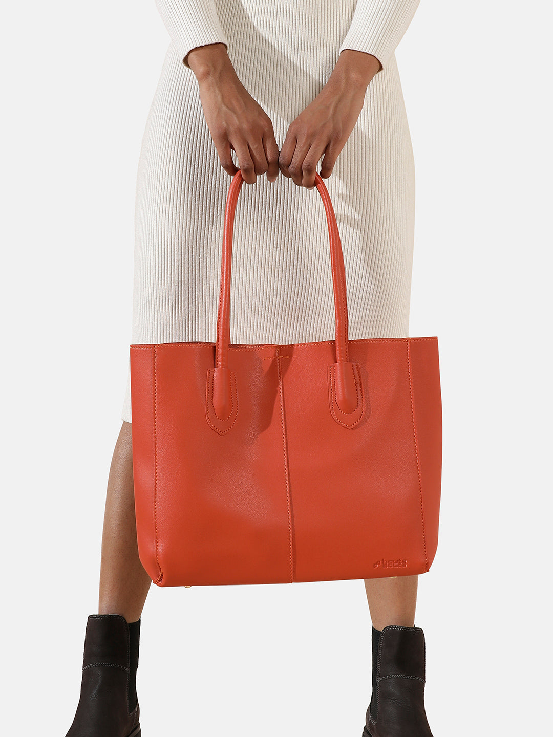 Urban Essential Tote Bag - Orange - Shop authentic Indian Women's Fashion by Haute Sauce