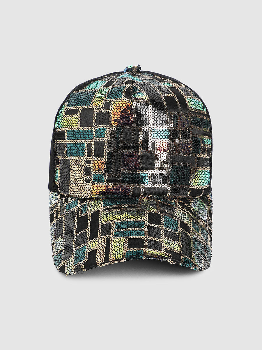 Sequin Block Baseball Cap - Black - Shop authentic Indian Women's Fashion by Haute Sauce