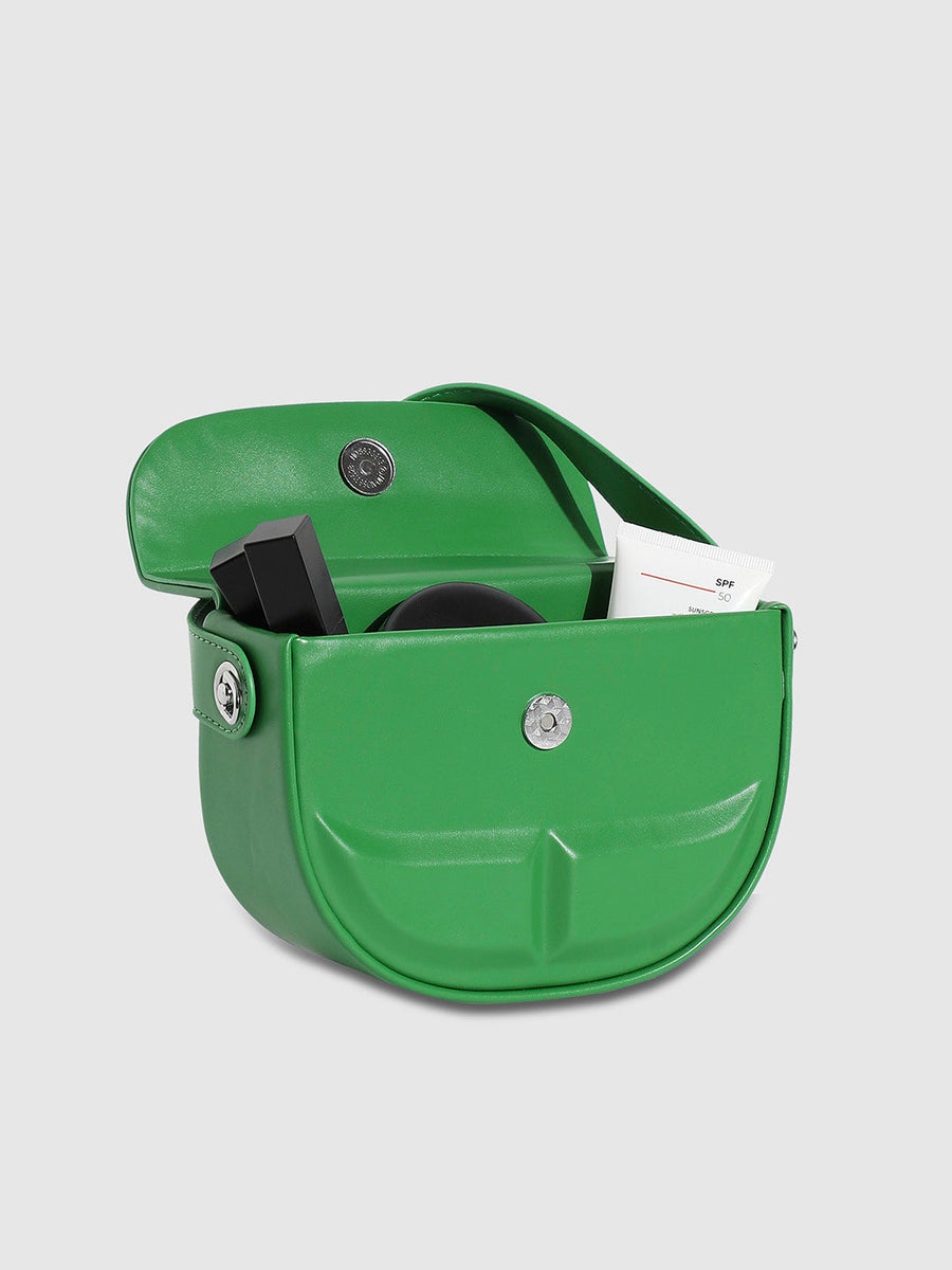 Structured Curve Handbag - Green - Shop authentic Indian Women's Fashion by Haute Sauce