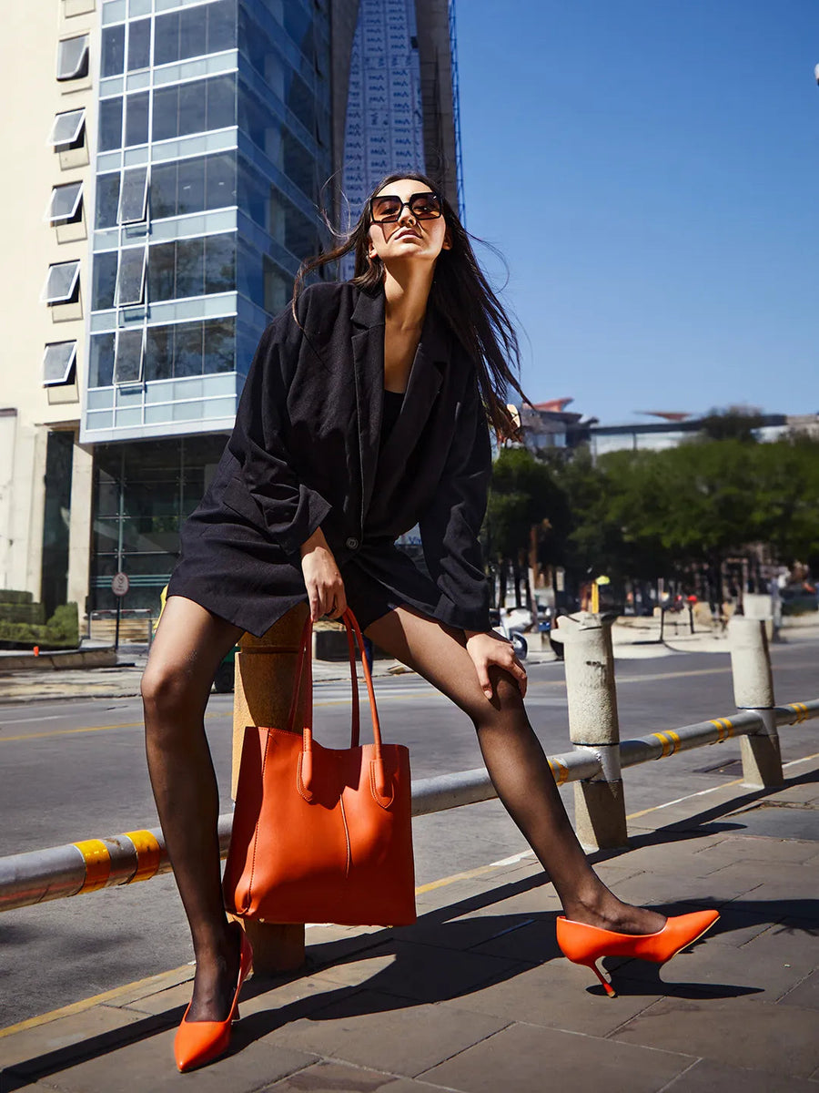 Urban Essential Tote Bag - Orange - Shop authentic Indian Women's Fashion by Haute Sauce