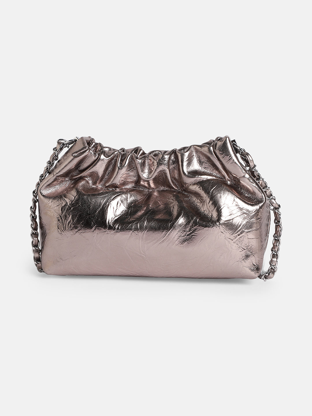 Women's The Metallic Sling Bag - Bronze - Shop authentic Indian Women's Fashion by Haute Sauce
