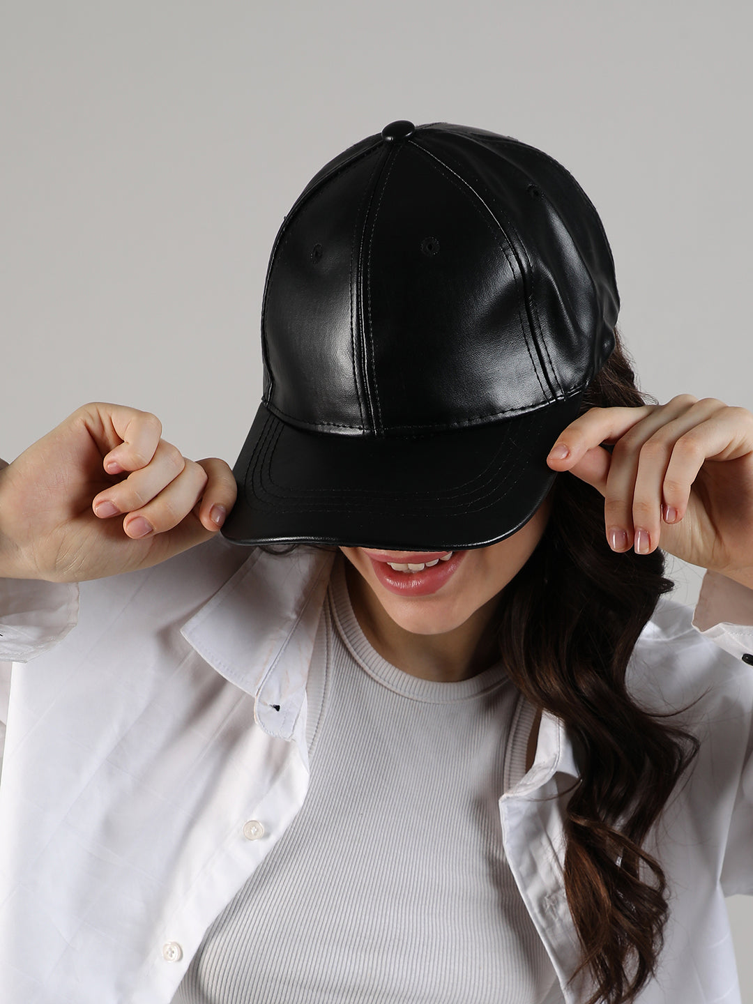Women's Solid Baseball Cap - Black - Shop authentic Indian Women's Fashion by Haute Sauce