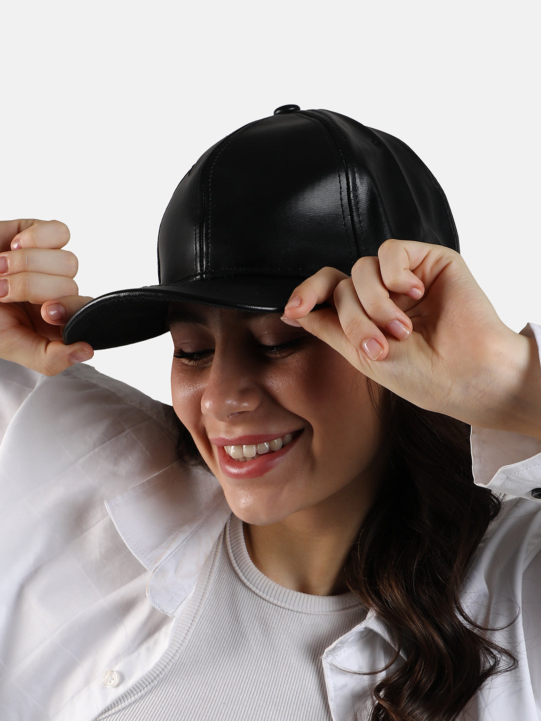 Women's Solid Baseball Cap - Black - Shop authentic Indian Women's Fashion by Haute Sauce