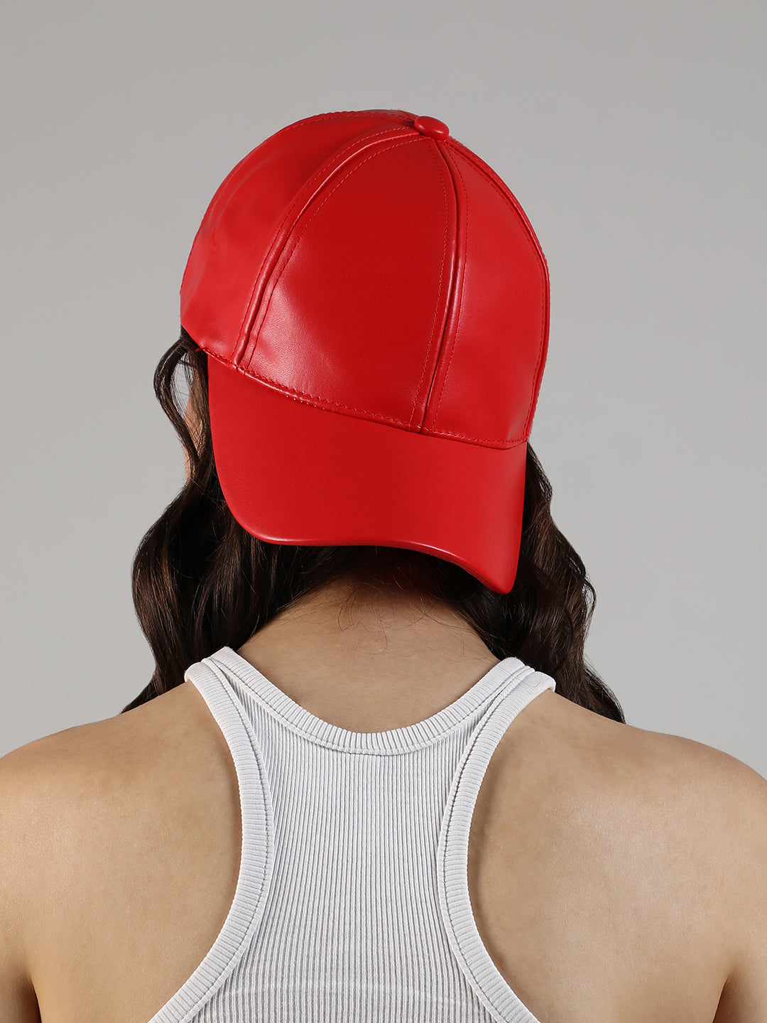 Women's Solid Baseball Cap - Red - Shop authentic Indian Women's Fashion by Haute Sauce