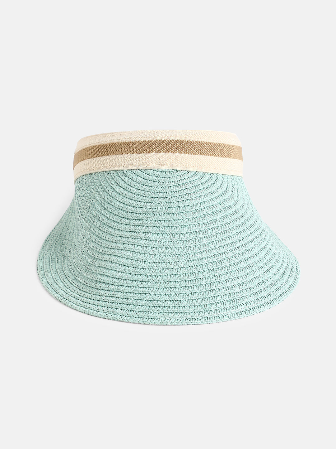 Women's Striped Visor Cap - Blue - Shop authentic Indian Women's Fashion by Haute Sauce