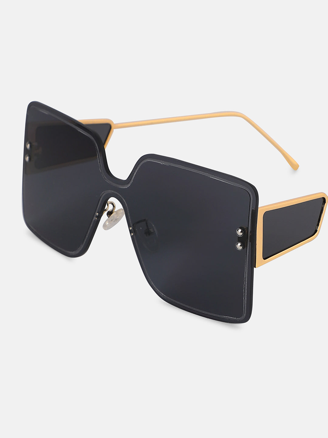 Women's Rimless Oversized Sunglasses - Gold - Shop authentic Indian Women's Fashion by Haute Sauce