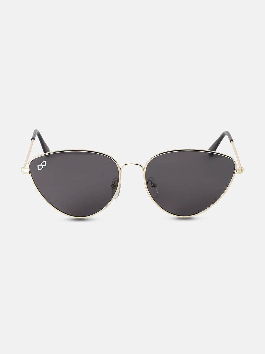 Women's Full Rim Cateye Sunglasses - Gold - Shop authentic Indian Women's Fashion by Haute Sauce