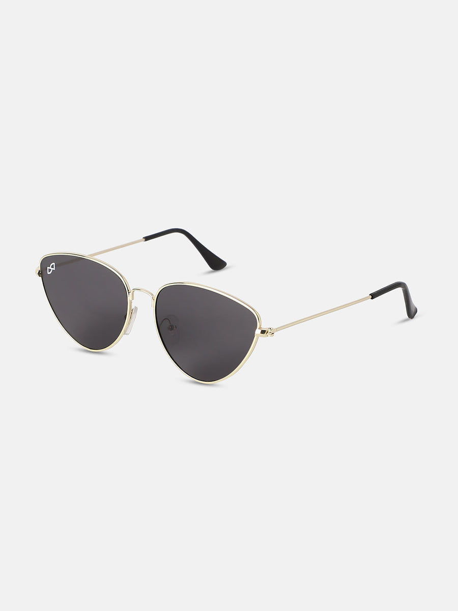 Women's Full Rim Cateye Sunglasses - Gold - Shop authentic Indian Women's Fashion by Haute Sauce