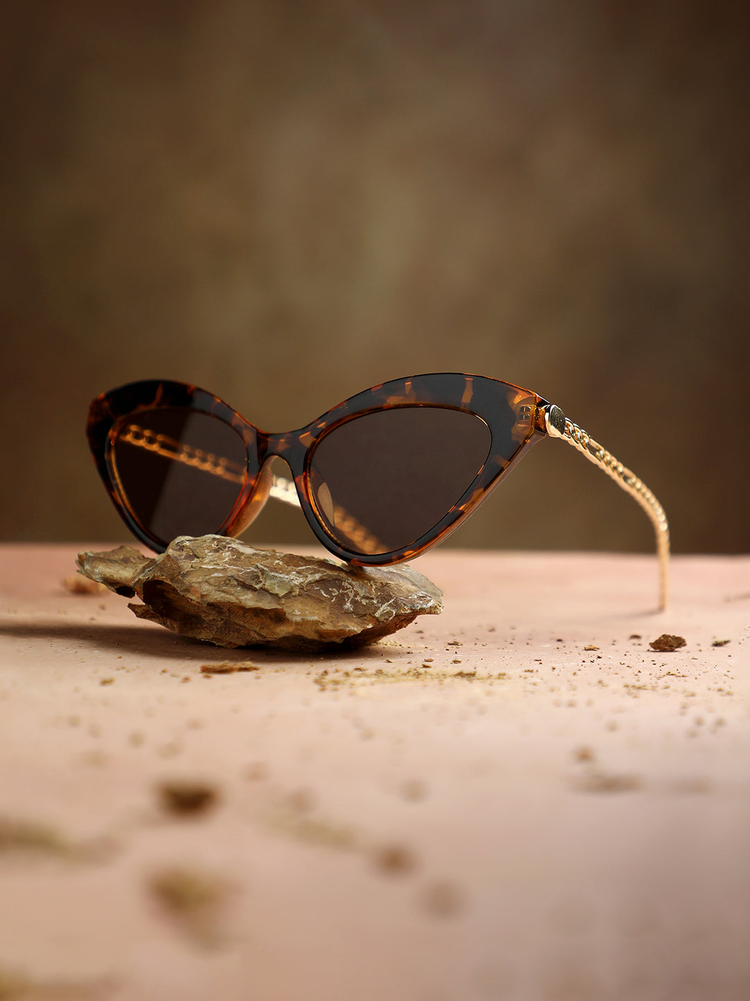 Women's Tortoise Shell Cateye Sunglasses - Gold - Shop authentic Indian Women's Fashion by Haute Sauce