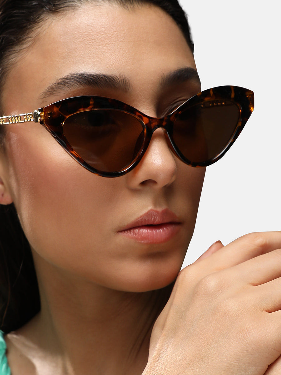 Women's Tortoise Shell Cateye Sunglasses - Gold - Shop authentic Indian Women's Fashion by Haute Sauce