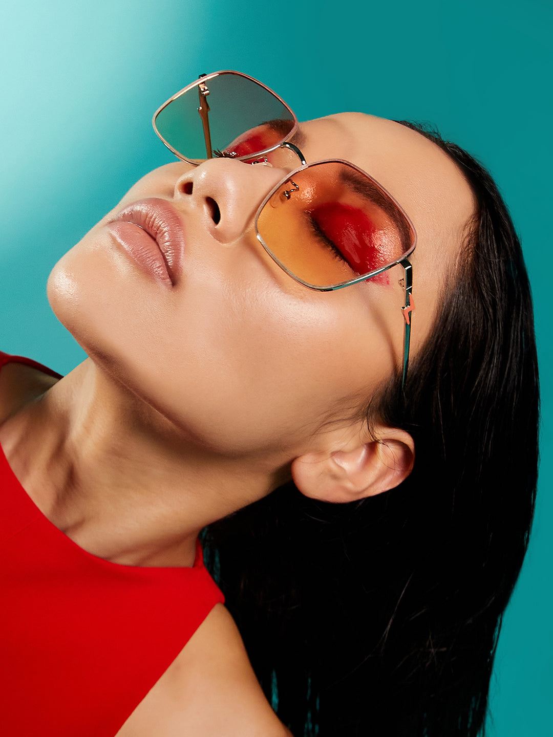 Gradient Rectangular Sunglasses - Shop authentic Indian Women's Fashion by Haute Sauce