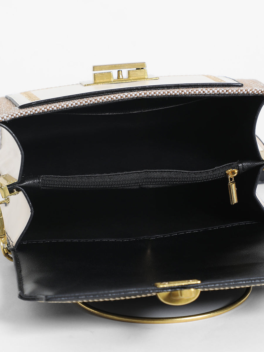 Weave Block Hand Bag - Shop authentic Indian Women's Fashion by Haute Sauce
