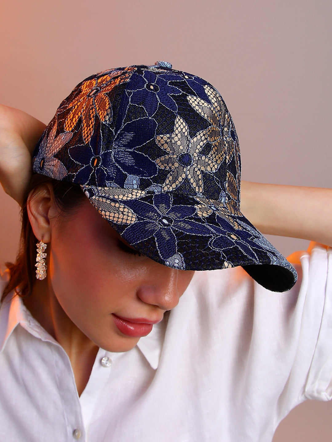 Flora Cluster Baseball Cap - Shop authentic Indian Women's Fashion by Haute Sauce