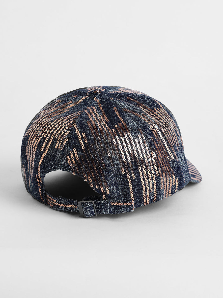 Heathered Sequin Baseball Cap - Shop authentic Indian Women's Fashion by Haute Sauce