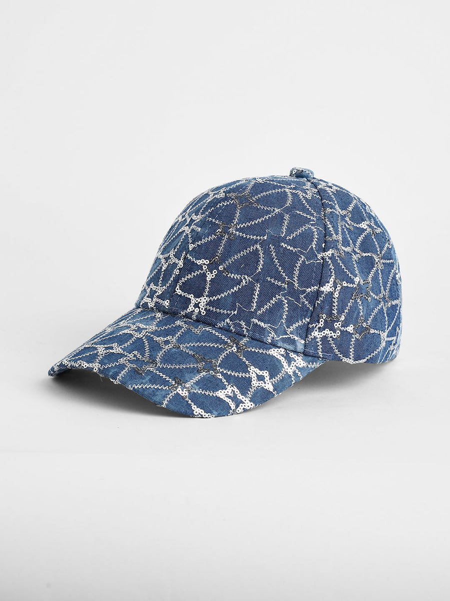 Sequined Star Baseball Cap - Shop authentic Indian Women's Fashion by Haute Sauce