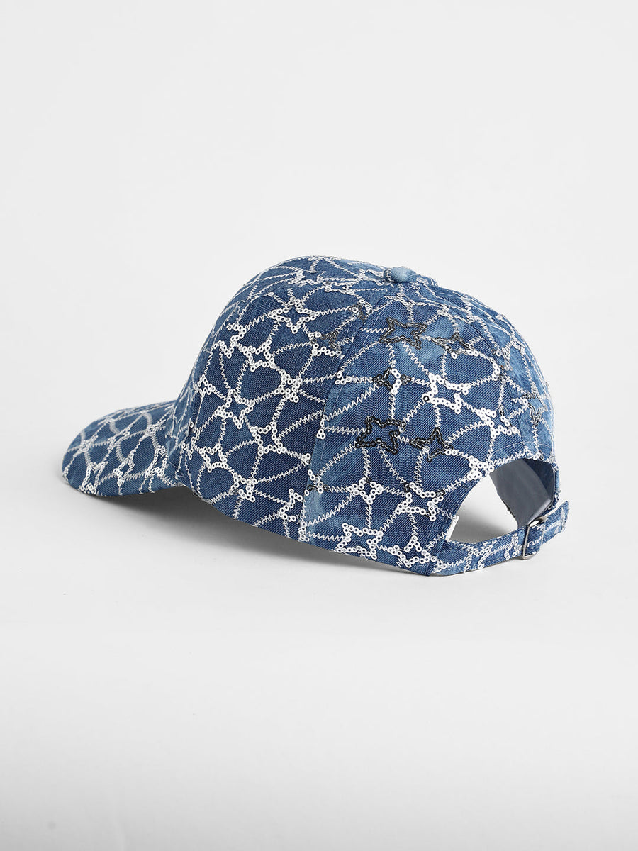 Sequined Star Baseball Cap - Shop authentic Indian Women's Fashion by Haute Sauce
