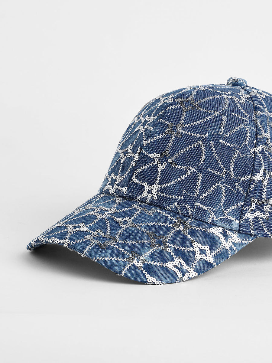 Sequined Star Baseball Cap - Shop authentic Indian Women's Fashion by Haute Sauce