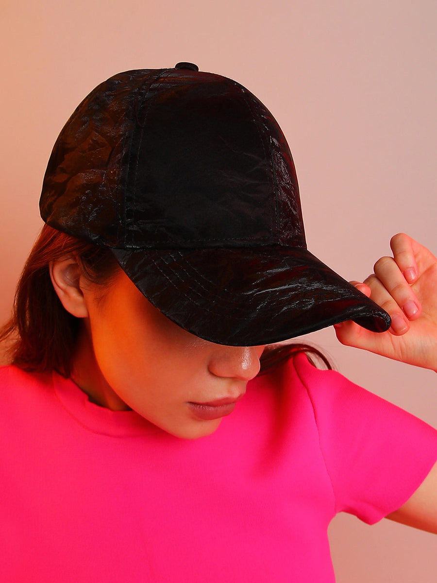 Creased Baseball Cap - Shop authentic Indian Women's Fashion by Haute Sauce