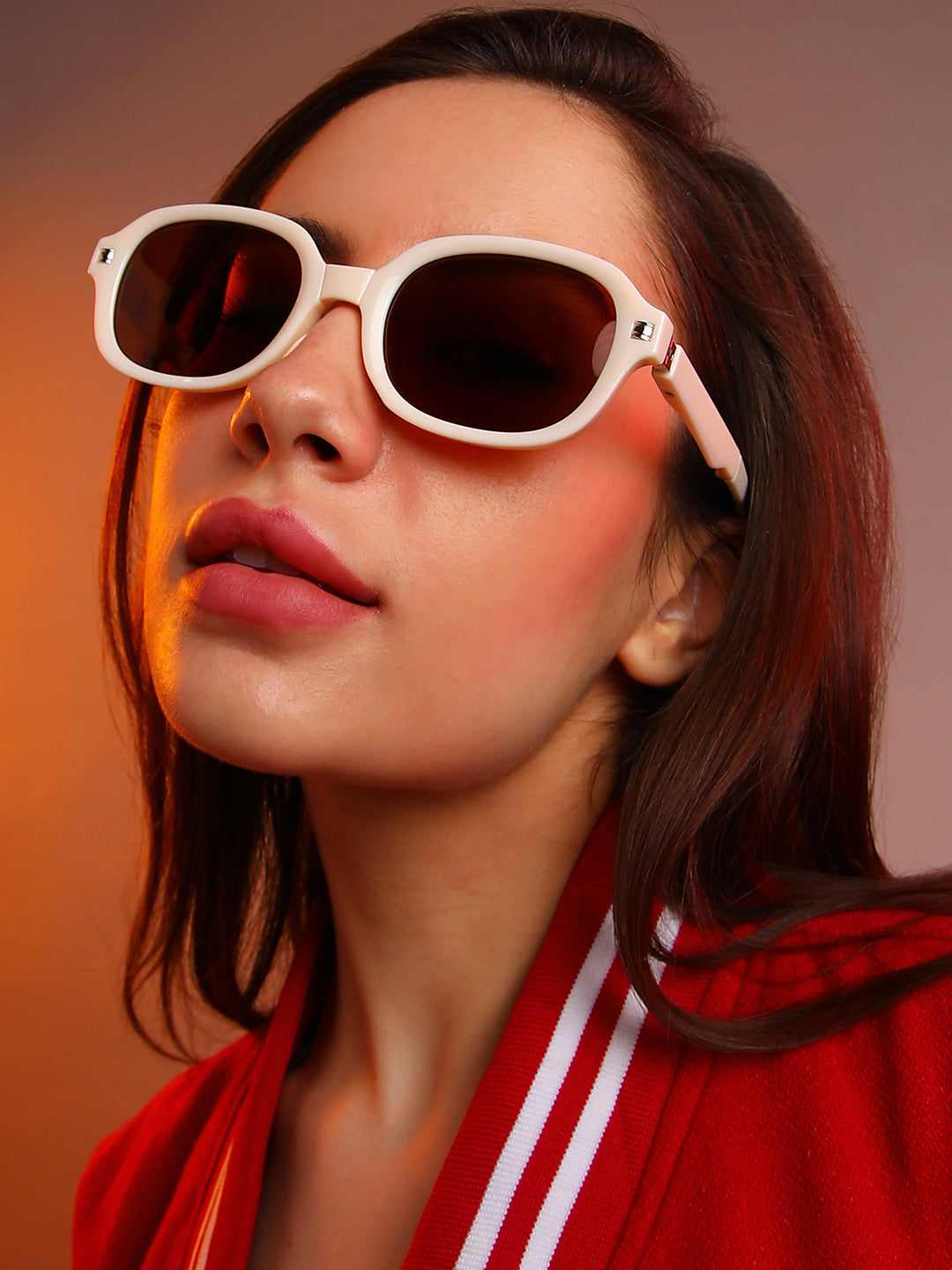 Women Foldable Rectangular Sunglasses - White - Shop authentic Indian Women's Fashion by Haute Sauce