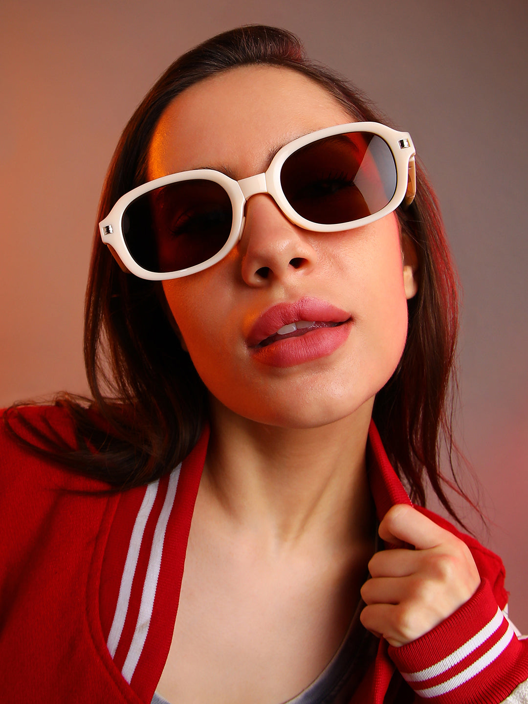 Women Foldable Rectangular Sunglasses - White - Shop authentic Indian Women's Fashion by Haute Sauce