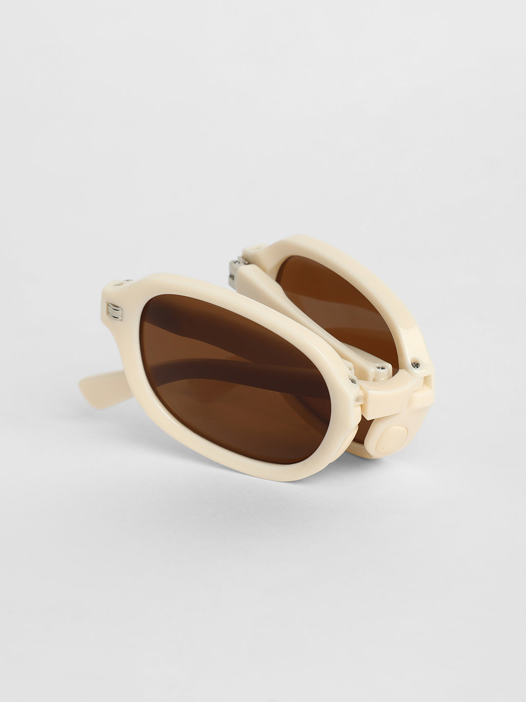 Women Foldable Rectangular Sunglasses - White - Shop authentic Indian Women's Fashion by Haute Sauce