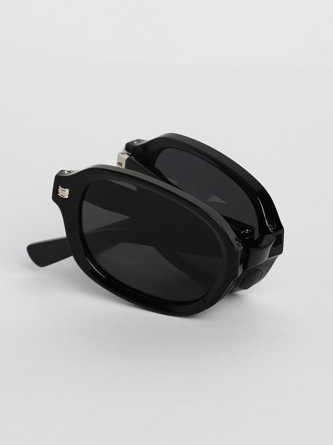 Women Foldable Rectangular Sunglasses - Black - Shop authentic Indian Women's Fashion by Haute Sauce